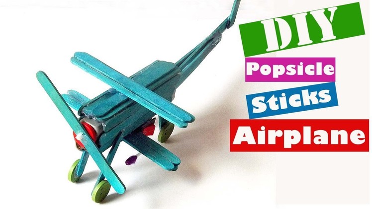 Easy Airplane Popsicle Stick Crafts For Kids to Make | Craft ideas using popsicle sticks