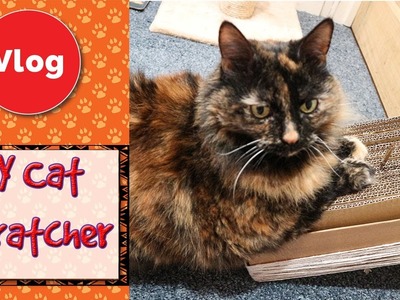 Easy DIY Cardboard Cat Scratcher - Tutorial! DIY Cat Toys! How To Make a Cat Scratcher