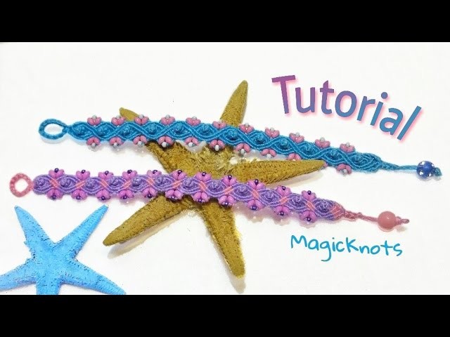Easy Macrame Wave Bracelet with Beads ♥ DIY ♥