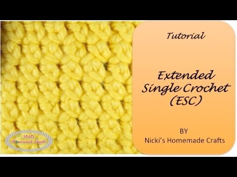 EASY TUTORIAL: How to crochet the Extended Single Crochet (ESC)