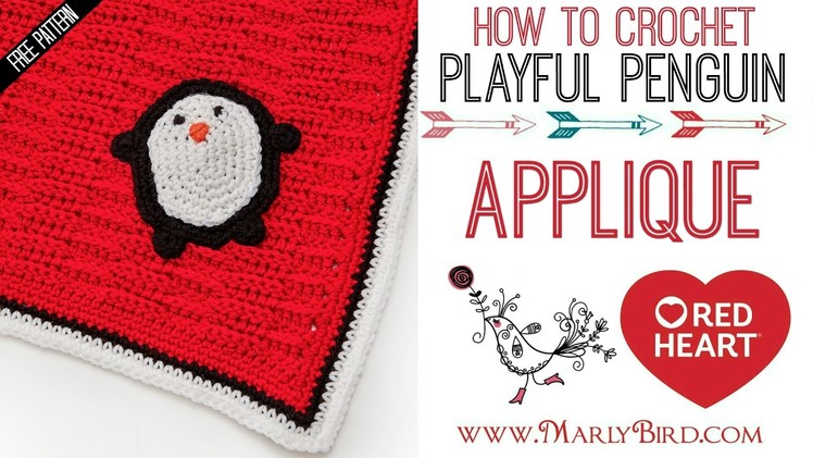 How to Crochet Playful Penguin Applique