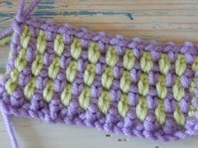 How to Crochet the Woven Stitch. Moss Stitch. Granite Stitch