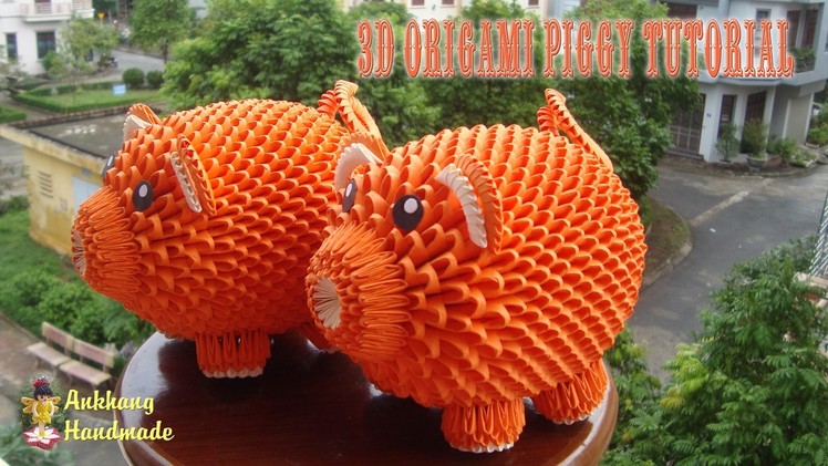 HOW TO MAKE 3D ORIGAMI PIGGY | DIY PAPER PIGGY TUTORIALS