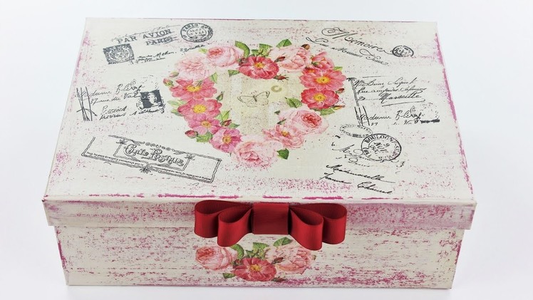 How to make a decoupage box - Fast & Easy Tutorial - DIY