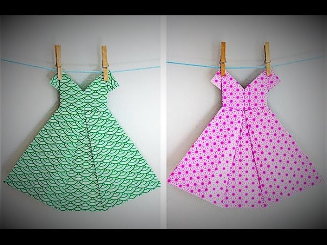 How to Make an Origami Dress - Craft Tutorial - Origami Wedding Dress