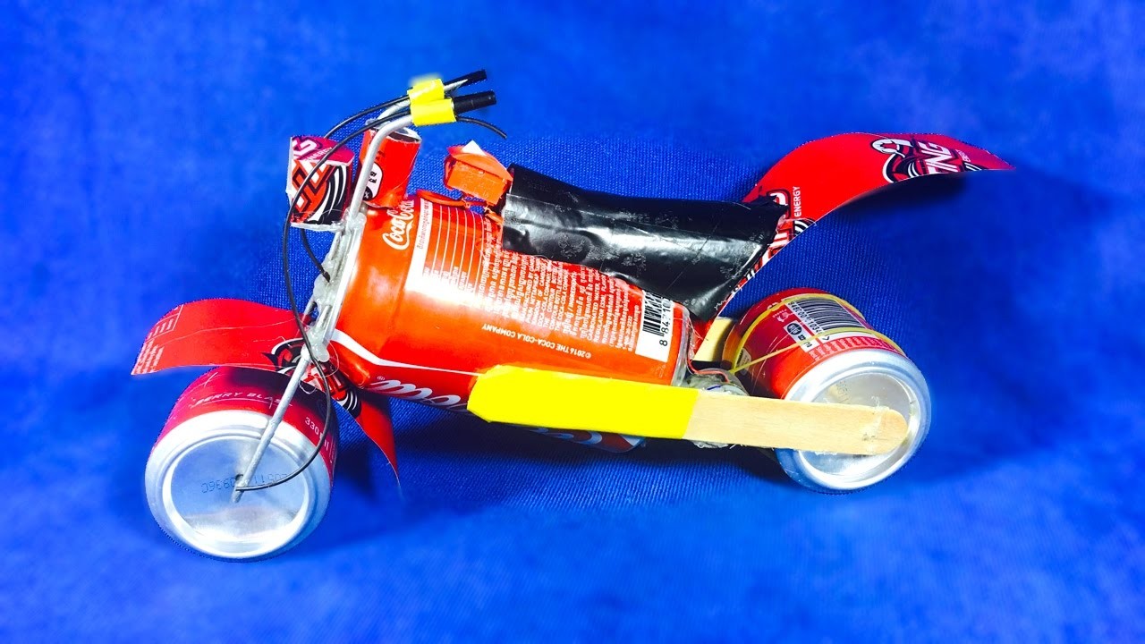 How To Make Motorcycle By Cocacola Cans Motor Motorbike Very Simple