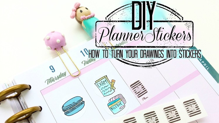 How to Make Planner Stickers from Your Drawings Without a Cutter | DIY