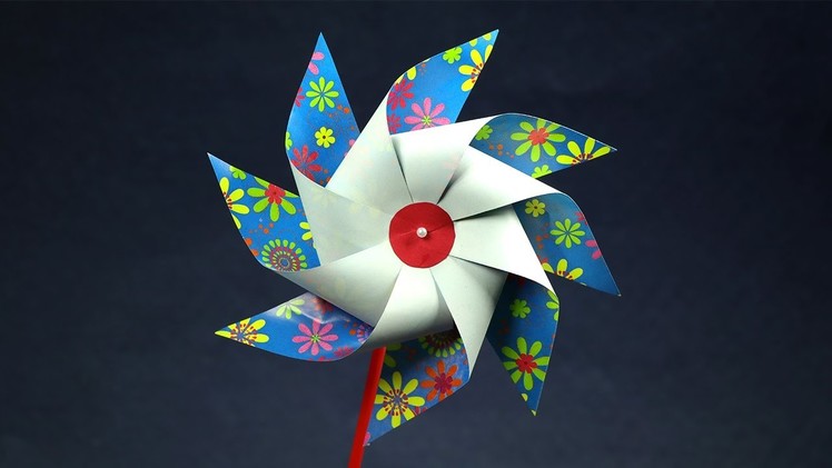 Kids Crafts DIY Toy - How to Make a Paper Toy Windmill (Pinwheel)
