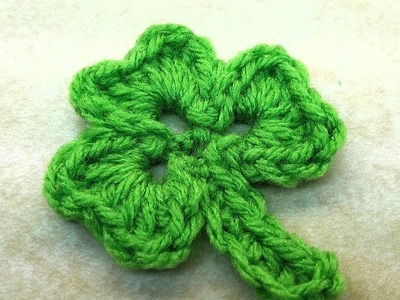 Learn How To #Crochet Shamrock Three leaf Clover St. Patricks Day TUTORIAL #369