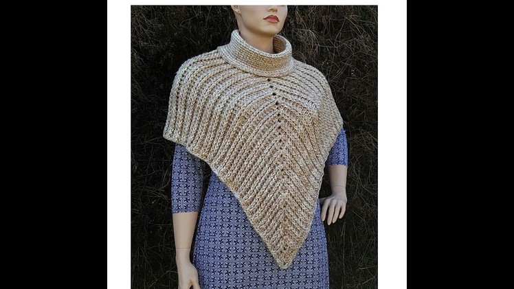Learn How To Crochet "The Desert Sands" Poncho TUTORIAL #368 Intermediate crochet