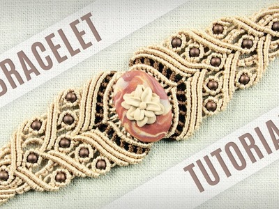 Macrame Stone Bracelet Tutorial in Vintage Style | Boho DIY