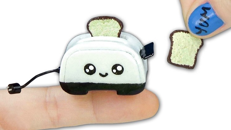 Miniature DIY Kawaii Toaster and Toast (actually rise!) for Dollhouse - YolandaMeow♡