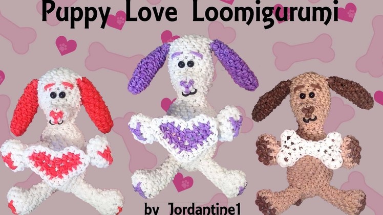 Puppy Love Part 1 Loomigurumi Amigurumi Rainbow Loom Band Crochet Hook Only Sitting Dog