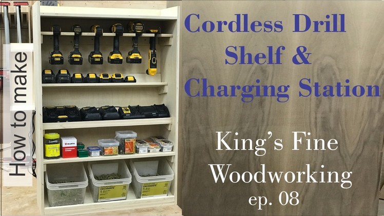 08 How to Build a Cordless Drill Shelf and Charging Station to hang on french cleats