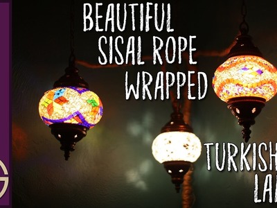 Beautiful DIY Rope Wrapped Turkish Light Fixture