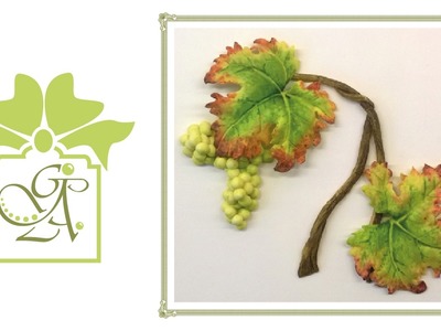 Cold Porcelain Grape Vine Tutorial (Vine Leaf, Stem and Grape Bunch Embellishments)