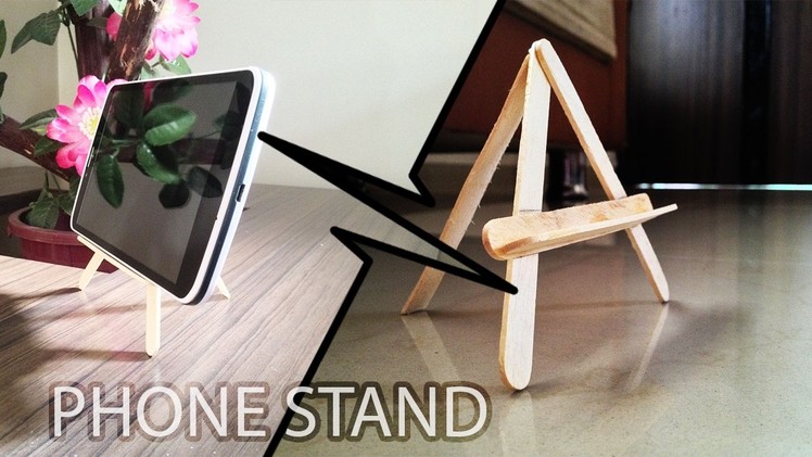 DIY Popsicle Stick Phone Stand! [STAND HOLDER]