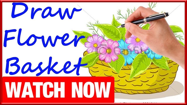 How To Draw A Flower Step By Step - How To Draw A Flower Basket - Art Space