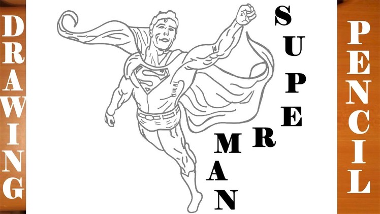 How to Draw SUPERMAN Full Body for Kids Easy on paper | PENCIL | #MrUsegoodART