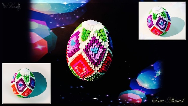 How to make 3d origami Easter egg 4