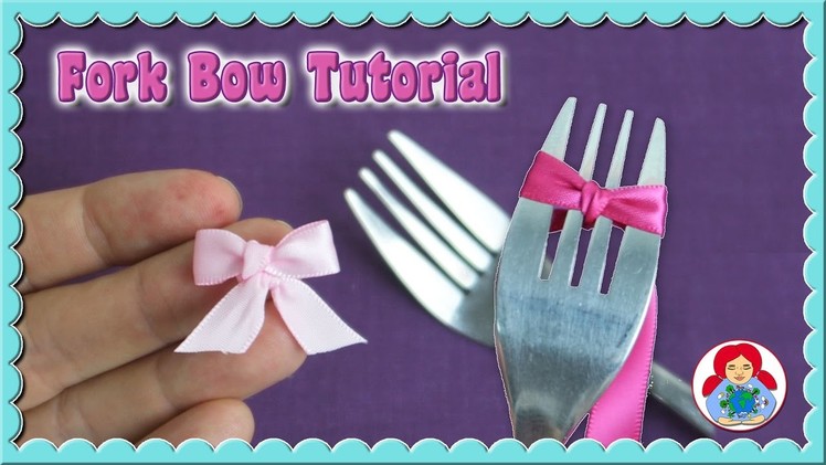 How to make a bow with a fork • Super cute and easy DIY
