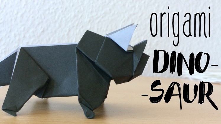 How to make a Paper Dinosaur | Origami Dinosaur Triceratops