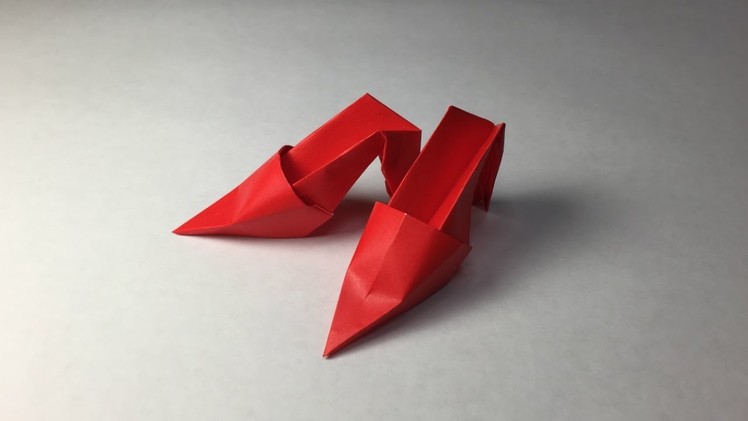 How to Make a Paper Shoes. Origami High Heels