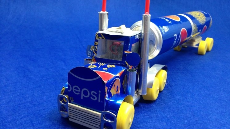 How to Make a Truck with DC motor - Awesome Pepsi Truck