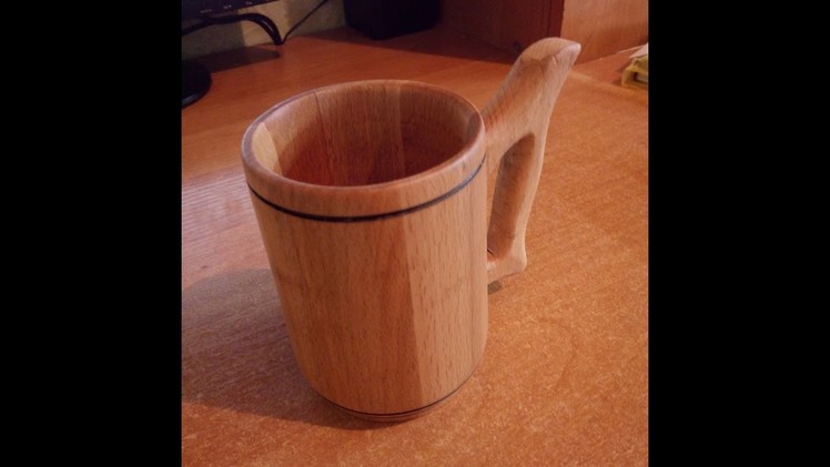How to make beer mug on a lathe. Material beech