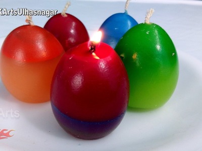 How to make Candles Using An Eggshell | JK Arts 1178