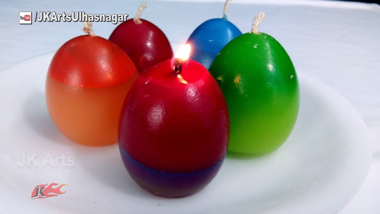How to make Candles Using An Eggshell | JK Arts 1178