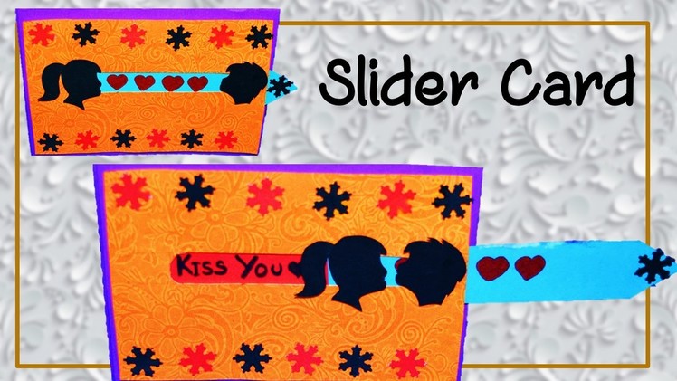 How To Make Kissing Couple Slider Card  | Valentine Special