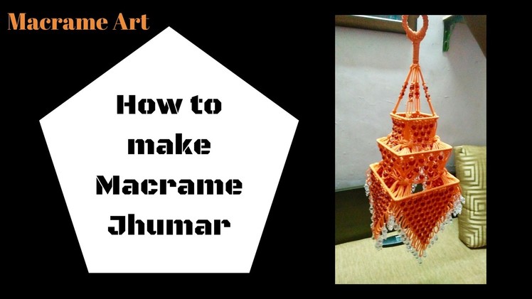 How to make macrame jhumar |Design 2| easy making tutorial
