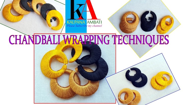 How to make silk thread chandbali jhumkas wrapping techniques simple and easy