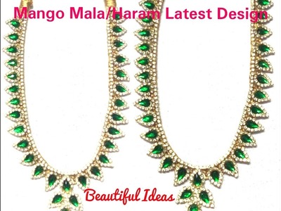 How to Make Silk Thread  Mango Mala.Haram Necklace Latest Design Jewellery.  Bridal Mango Mala . 