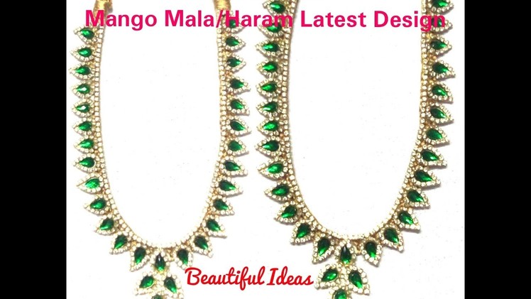 How to Make Silk Thread  Mango Mala.Haram Necklace Latest Design Jewellery.  Bridal Mango Mala . 