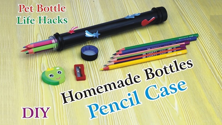 Reuse Bottle Caps - How To Make Pencil Case with Recycle Plastic Bottles Life Hacks