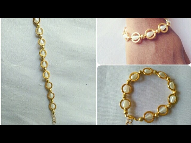 Simple And Easy Pearls Bracelet. DIY. Home Made Tutorial