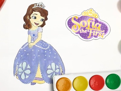 Sofia the First - Draw and Colour | Coloring Pages for Kids | Rainbow TV