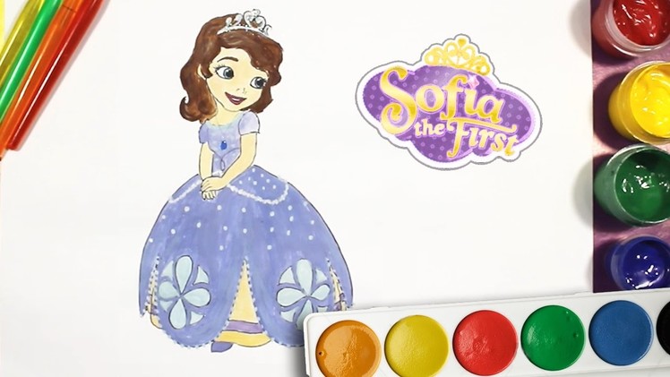 Sofia the First - Draw and Colour | Coloring Pages for Kids | Rainbow TV