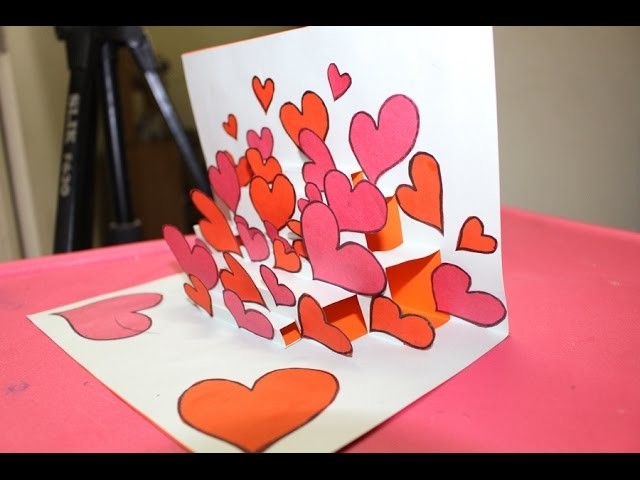 Valentine's day pop up gift card  - How to make greeting card
