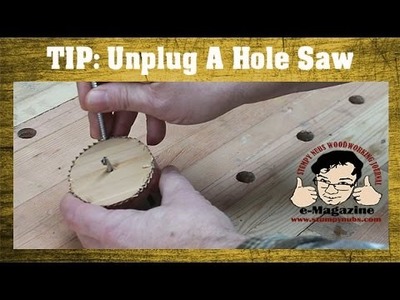 Woodworking Quick Tip #26- How to unplug a stubborn hole saw