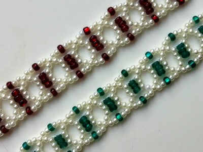 2 Bracelets 1 Beaded Pattern. How to make beautiful bracelets for Mother's Day