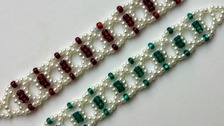 2 Bracelets 1 Beaded Pattern. How to make beautiful bracelets for Mother's Day