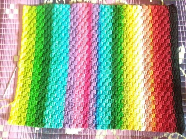 Basket weave stitch - basket crochet - rug- doormat- purse- Crochet - English