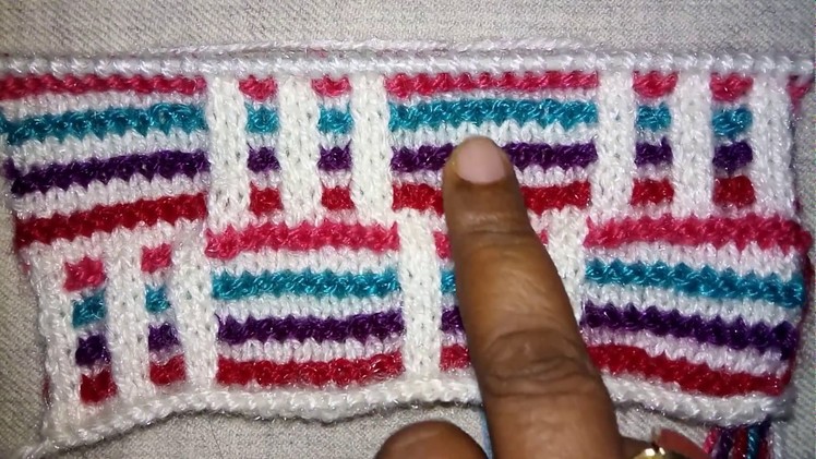 Easy Multicolor Knitting Pattern | Hindi