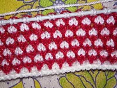 Easy Two Color Knitting Pattern No.23| Hindi