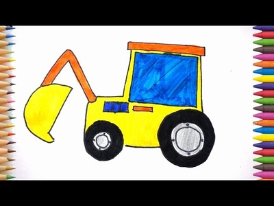 How to draw a truck tractor for kids  Coloring Truck for children