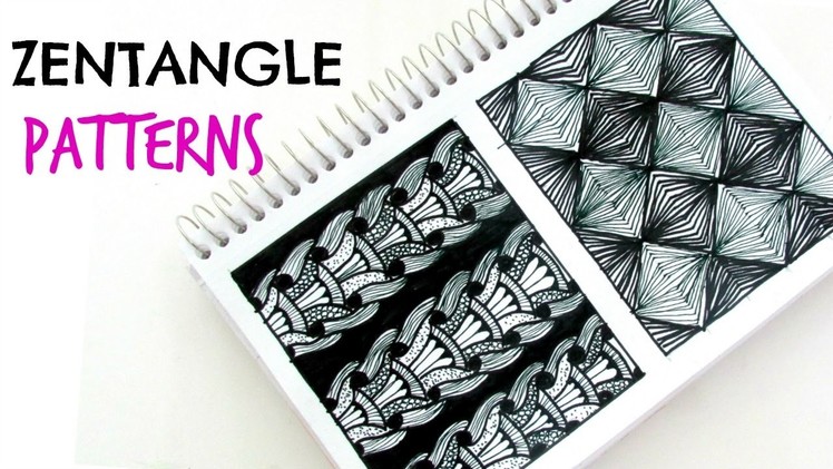 How to draw. zentangle patterns. Step by Step.