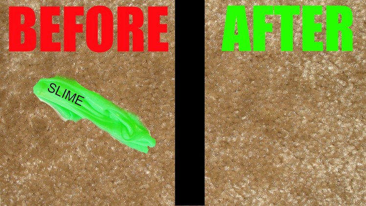 How to get Slime out of carpet and clothing